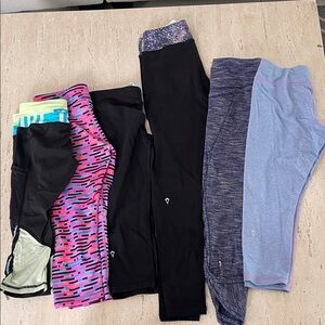 Bundle / lot of 6 Ivivva by lululemon Assorted girls Leggings/capris Collection